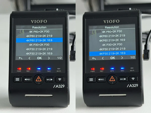 2CH (Front + Telephoto): 4KP60 21:9+2K 16:9, 4KP30 21:9+2K 16:9