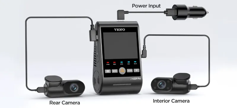 Viofo A229 PRO 2CH Dashcam Cable Wiring