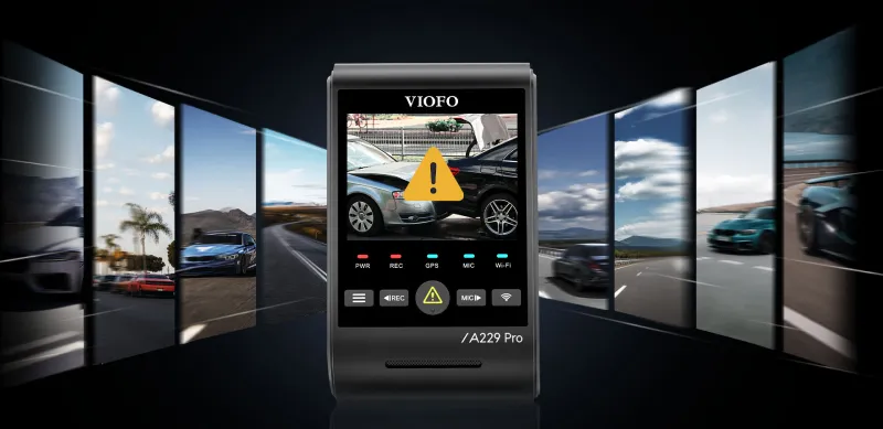 Viofo A229 PRO 2CH Loop Recording & Auto Emergency Lock