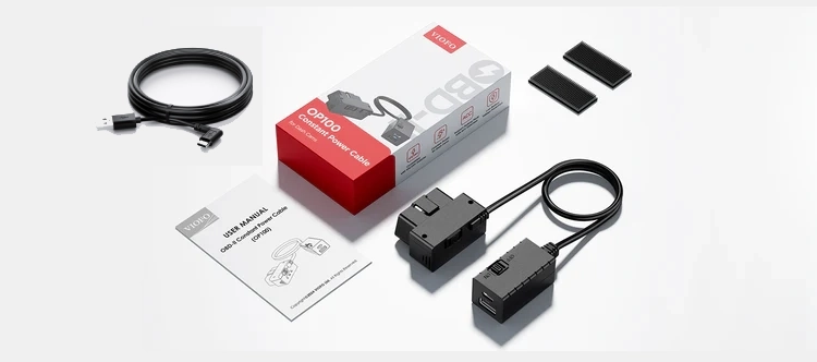 What is in the box - VIOFO OP100 OBD-II Power Cable Packing List