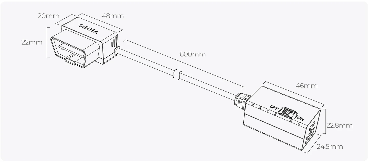 VIOFO OP100 Product Dimensions and Size