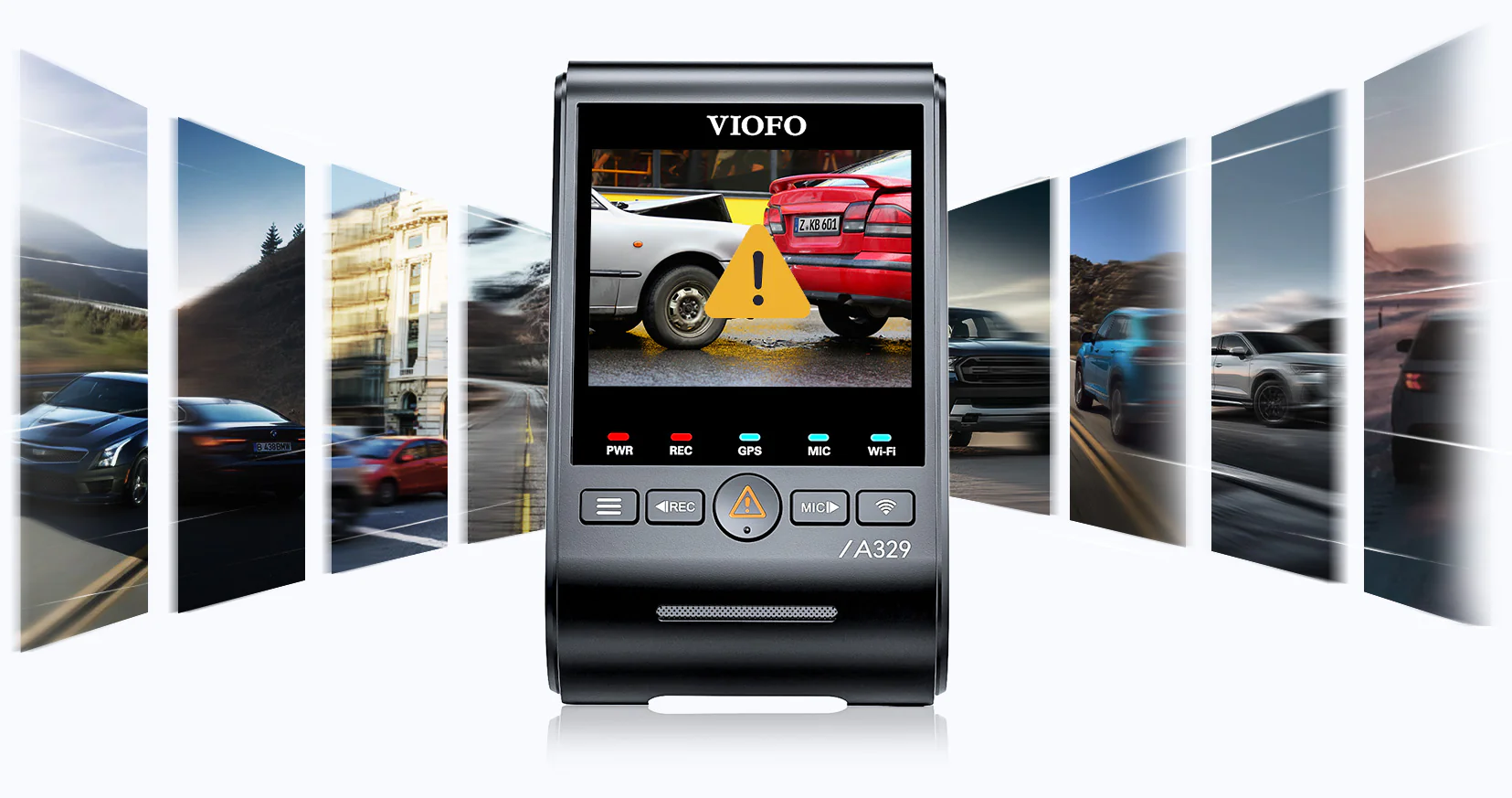 Viofo A329 2CH Loop Recording & Auto Emergency Lock