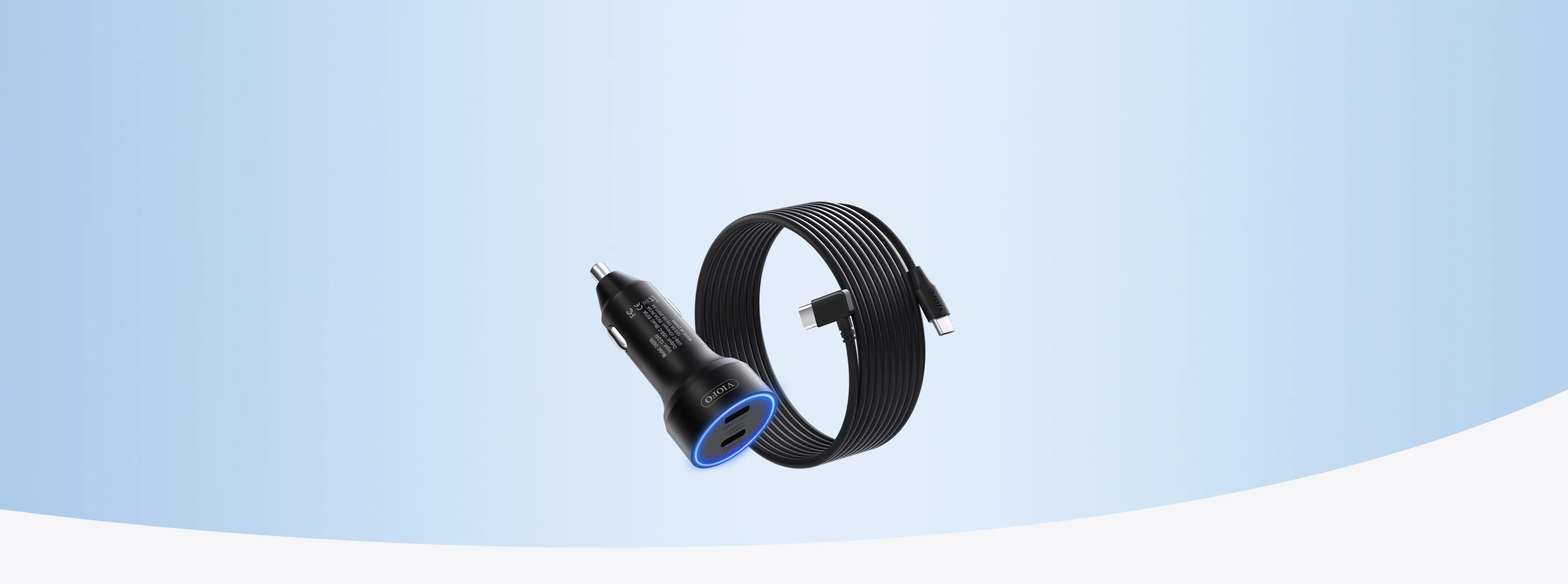 VIOFO D6000 Type-C Dual USB Car Charger for A329, A329S and A229 Ultra dash cams