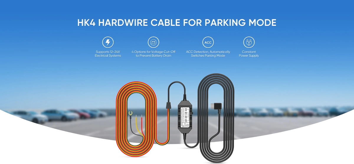 VIOFO HK4 ACC Hardwire Kit for 24/7 Parking Mode