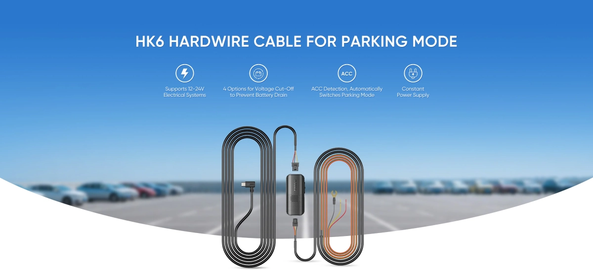 كيبل التوصيل الثابت للداش كام HK6 Hardwire Kit