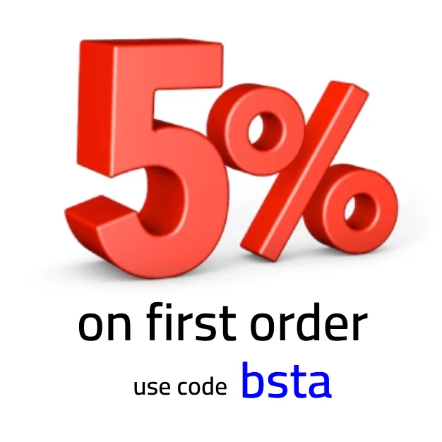 A 5% discount on first order A 5% discount on first order