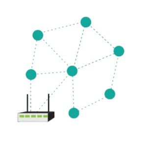 رسم توضيحي لشبكة Zigbee