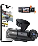 نظام كاميرا الداش كام المزدوج Vantrue N2X 2CH يتميز بكاميرا أمامية بدقة 2.7K وعدسة مقصورة داخلية بدقة 1080P