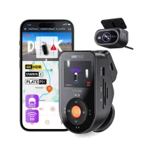 نظام كاميرا الداش كام المزدوج Vantrue S1 Pro Max يتميز بكاميرا أمامية مخفية بتصميم انسيابي ووحدة خلفية مدمجة
