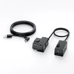 VIOFO OP100 OBD-II power adapter alongside the included Type-C dash cam cable