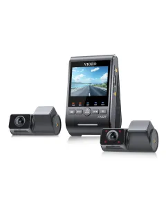 Super Night Vision and 3-Channel HDR technology on the VIOFO A329S dash cam balancing exposure in low light conditions