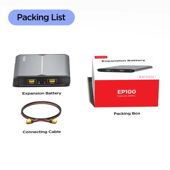 VIOFO EP100 Expansion Battery Packing List